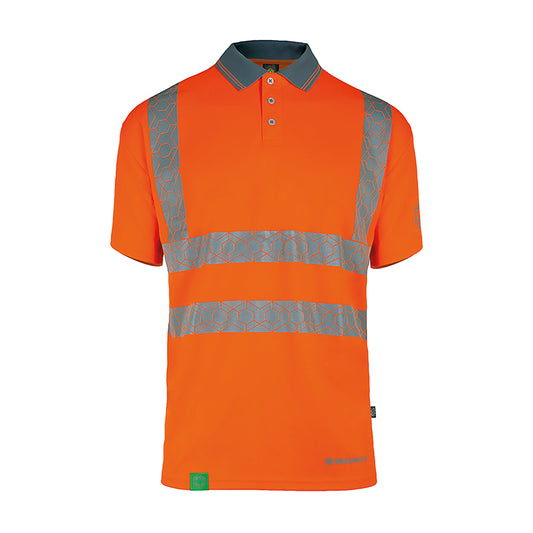 Beeswift Envirowear High Visibility Short Sleeve Polo Shirt Orange S