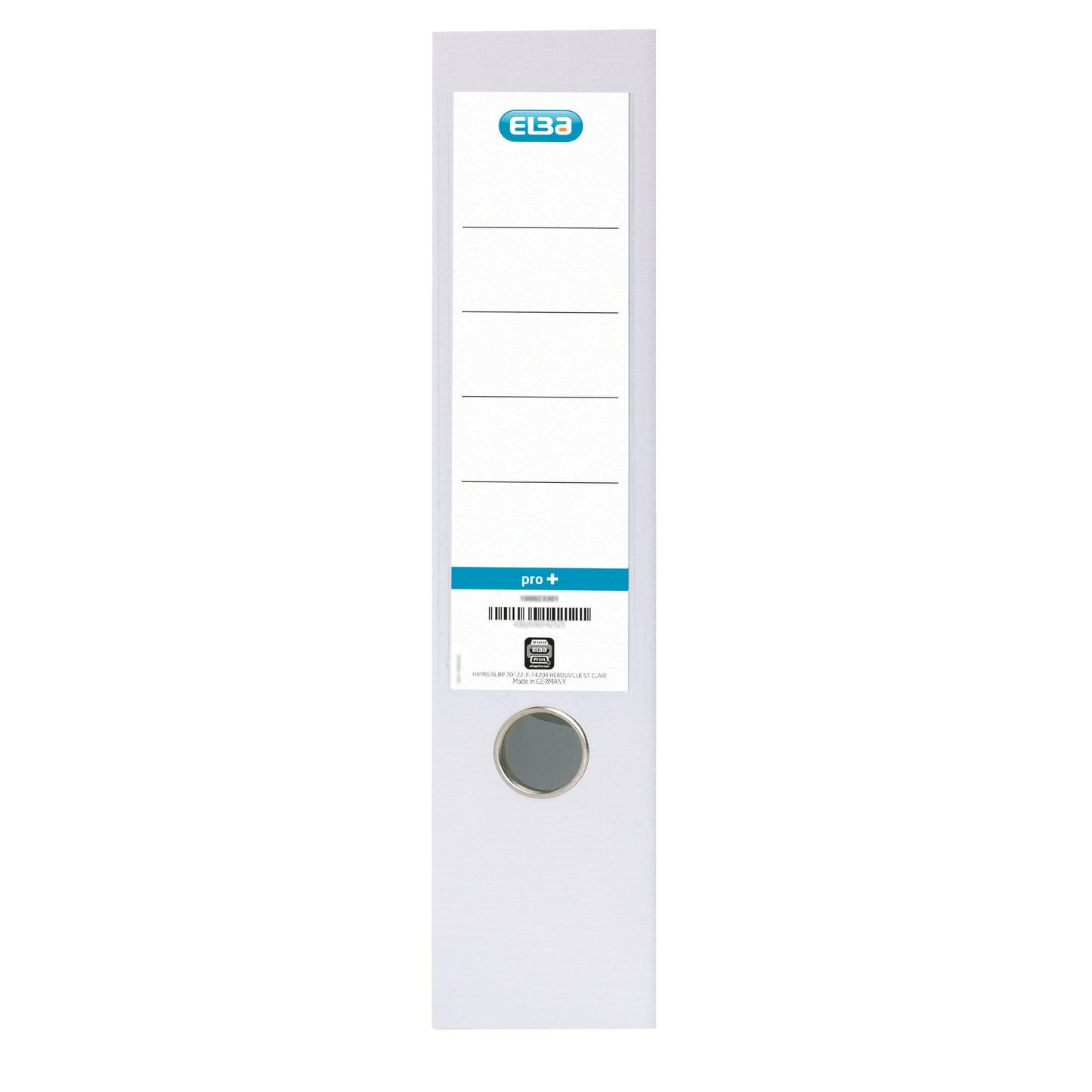 Elba 70mm Lever Arch File Plastic White A4 100102160