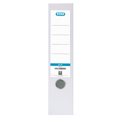 Elba 70mm Lever Arch File Plastic White A4 100102160
