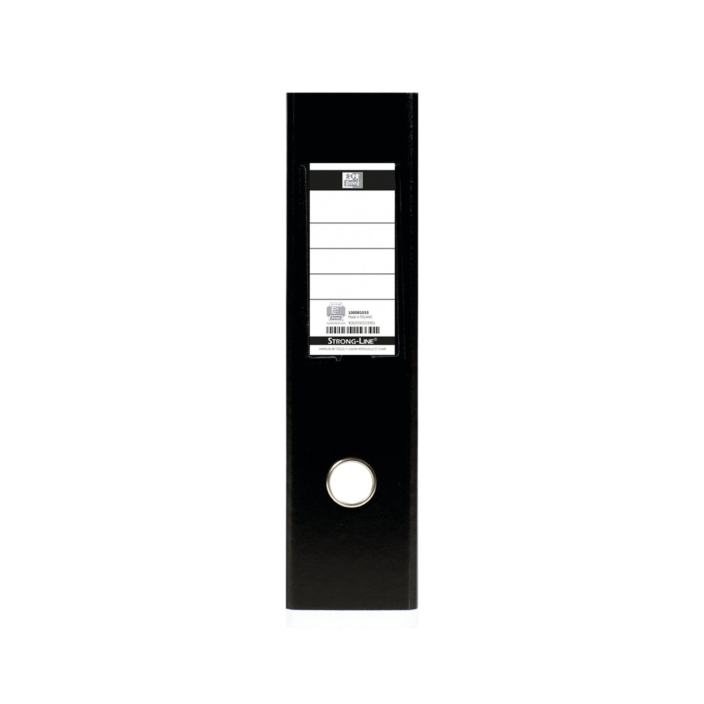 Oxford My Colour Lever Arch File A4 Black and White 100081033