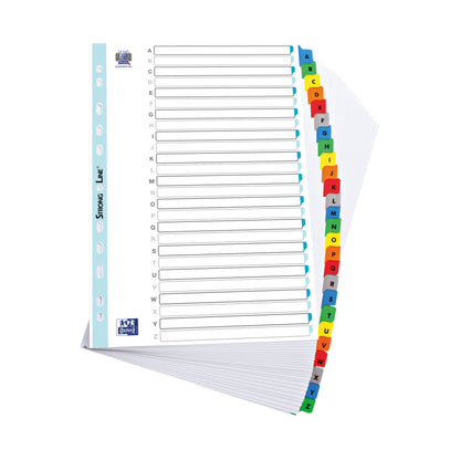 Oxford Index A-Z A4 26 Tab Strongline 170g Assorted 100204600