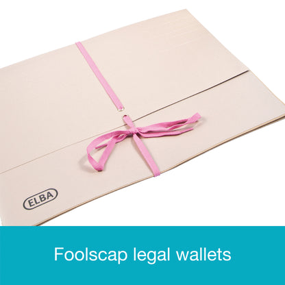 Elba Legal Wallet 100mm Foolscap Buff (25 Pack) 100080793