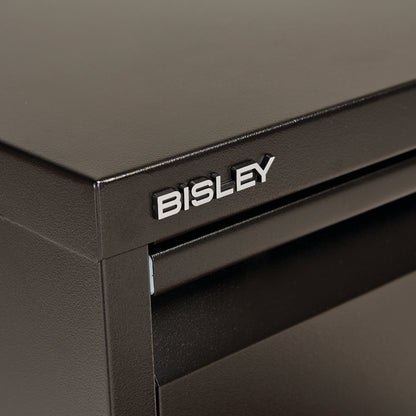 Bisley 2 Drawer Filing Cabinet Lockable 470x622x711mm Black BS2E BLACK