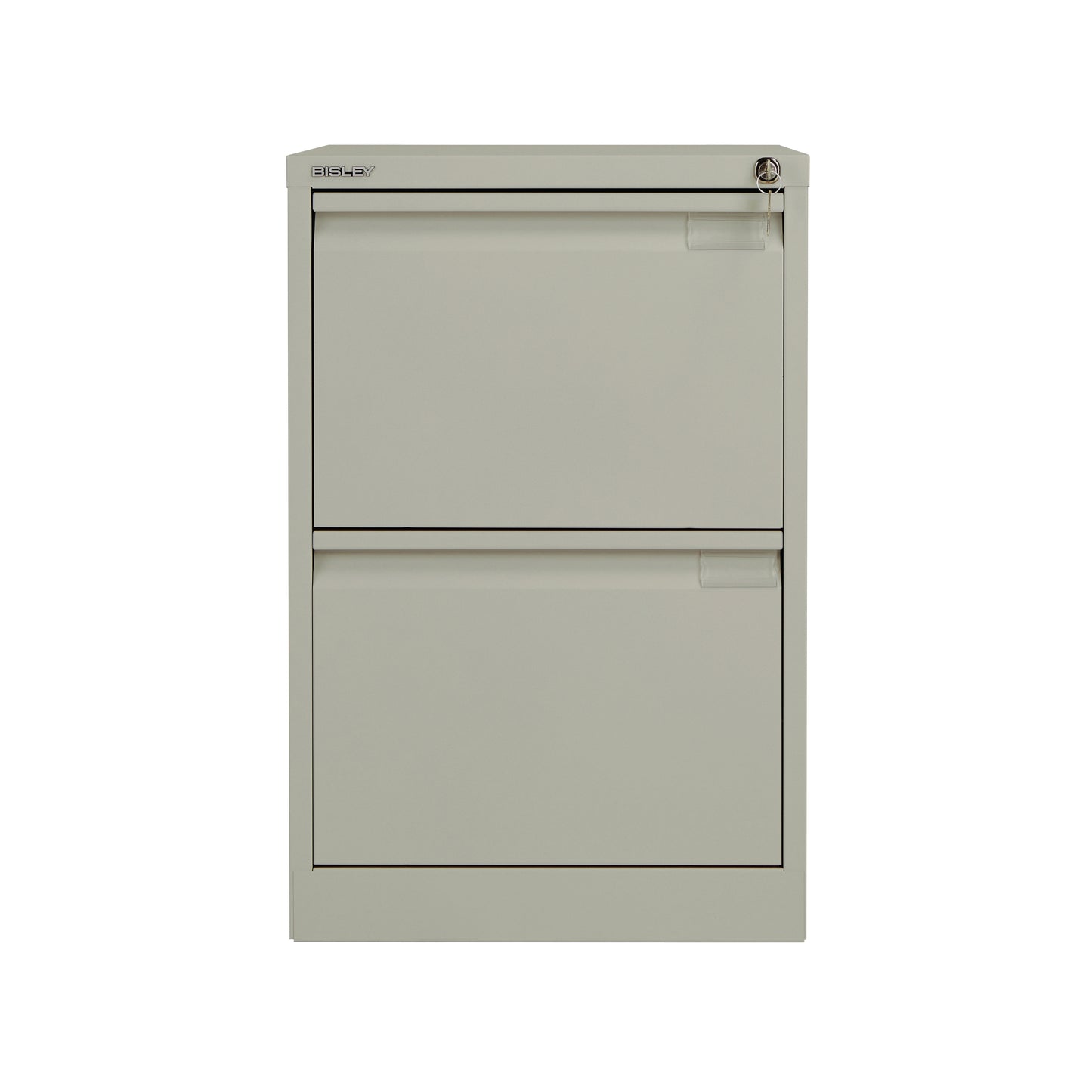 Bisley 2 Drawer Filing Cabinet Lockable 470x622x711mm Goose Grey BS2EGY