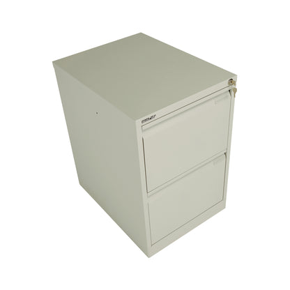 Bisley 2 Drawer Filing Cabinet Lockable 470x622x711mm Goose Grey BS2EGY