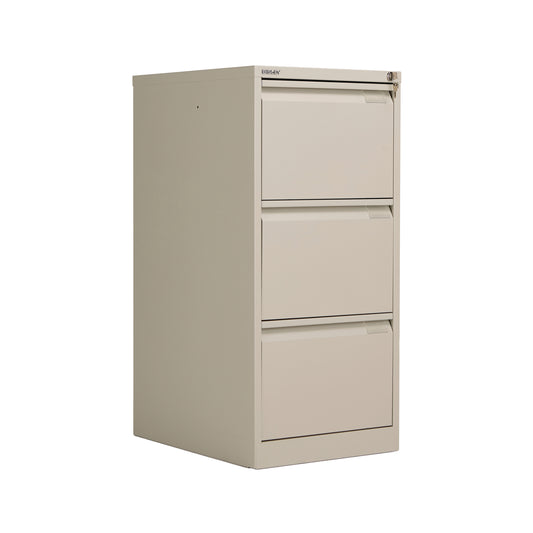 Bisley 3 Drawer Filing Cabinet 470x622x1016mm Goose Grey BS3EGY