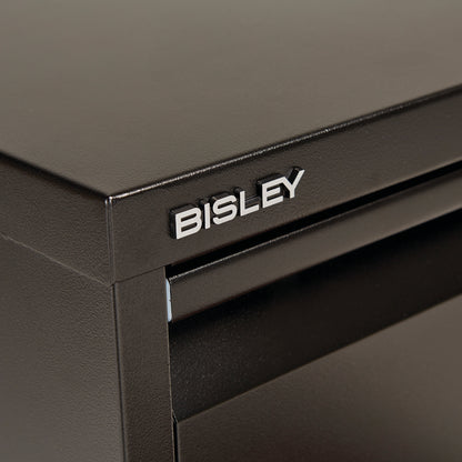 Bisley 4 Drawer Filing Cabinet Lockable 470x622x1321mm Black BS4E BLACK