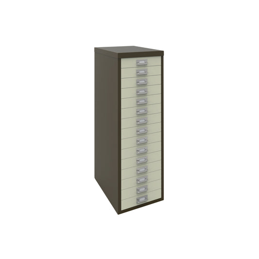 Bisley 15 Multidrawer Filing Cabinet A4279x380x860mm Coffee/Cream H3915NL-005006