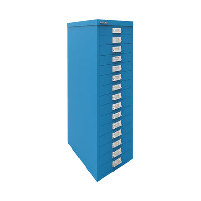 Bisley 15 Multidrawer Cabinet 279x380x860mm Azure Blue BY78741