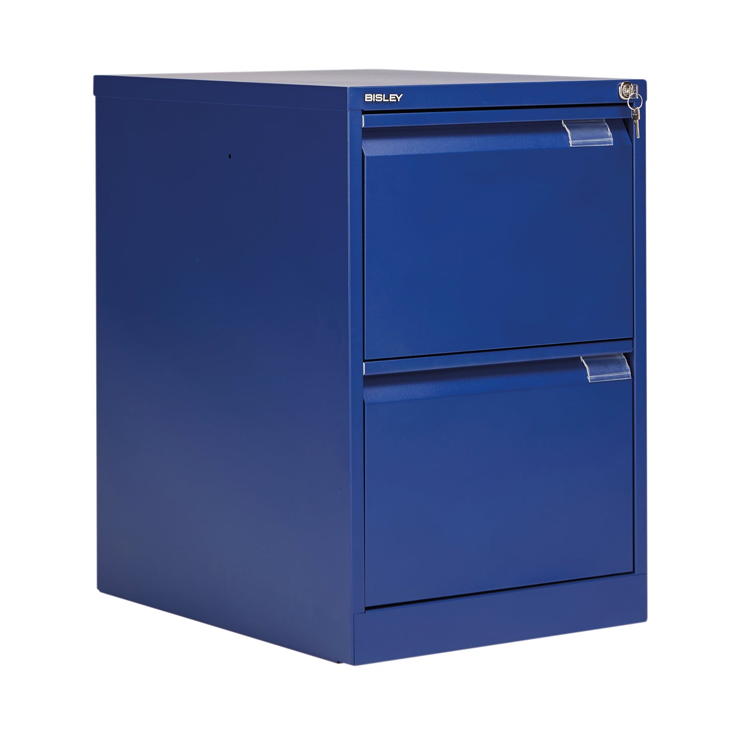 Bisley 2 Drawer Filing Cabinet Lockable 470x622x711mm Blue BS2E/BLUE