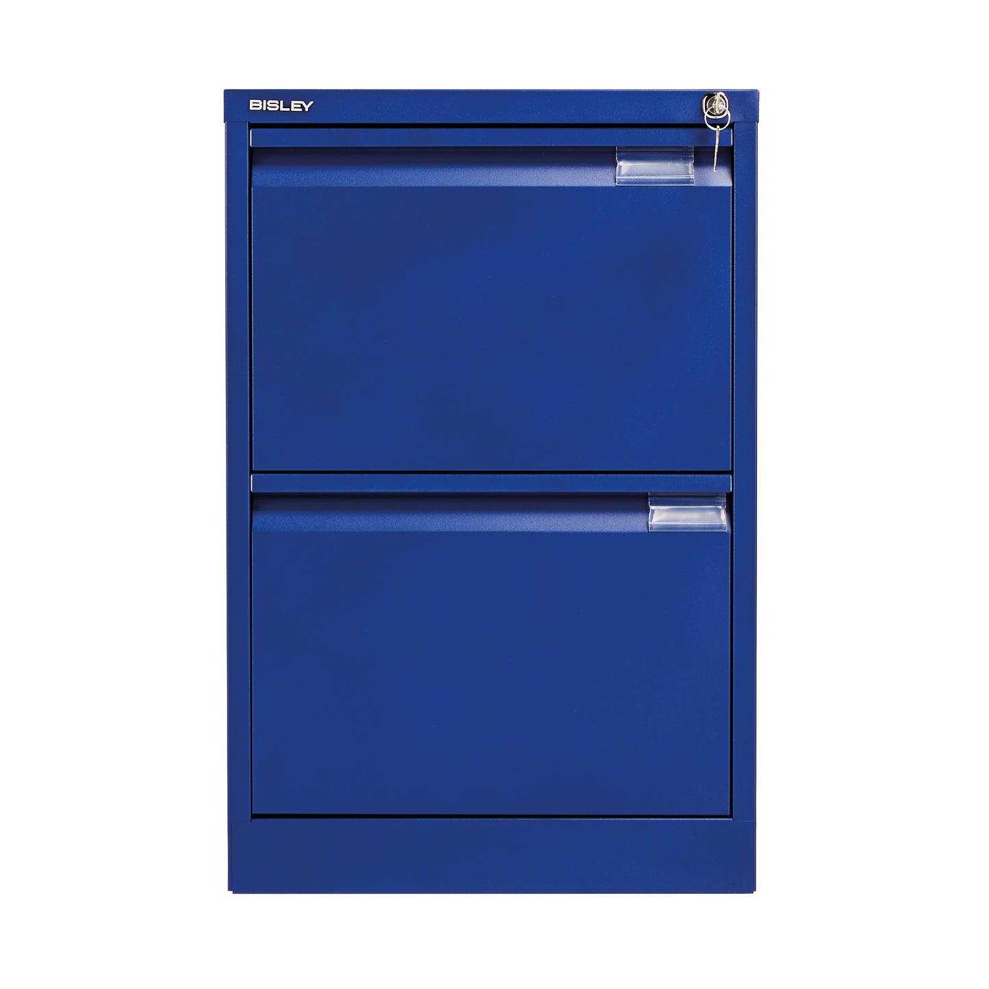 Bisley 2 Drawer Filing Cabinet Lockable 470x622x711mm Blue BS2E/BLUE