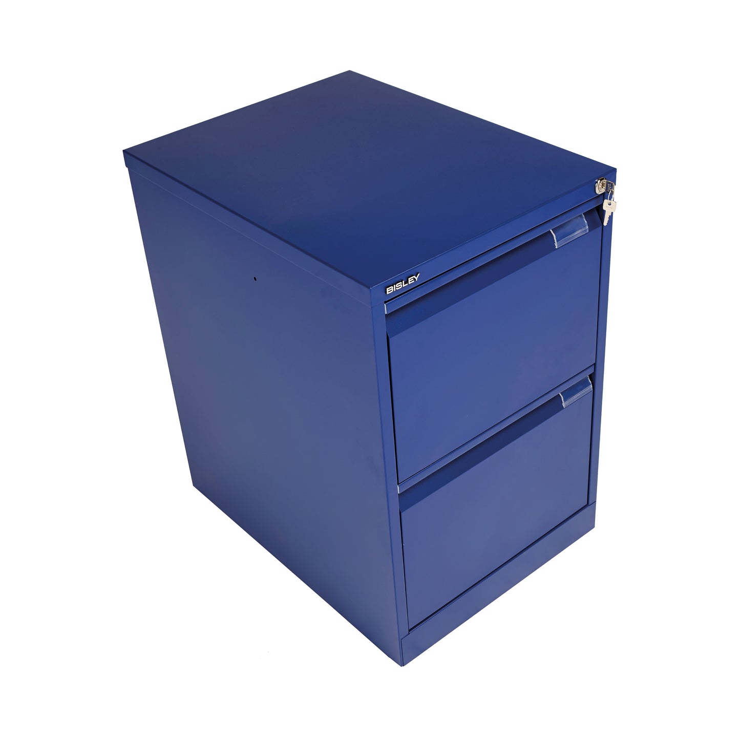 Bisley 2 Drawer Filing Cabinet Lockable 470x622x711mm Blue BS2E/BLUE