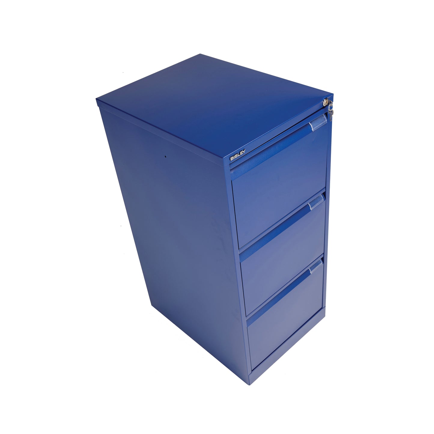 Bisley 3 Drawers Filing Cabinet Lockable 470x622x1016mm Blue BS3E/BLUE