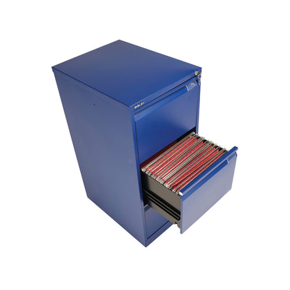 Bisley 3 Drawers Filing Cabinet Lockable 470x622x1016mm Blue BS3E/BLUE