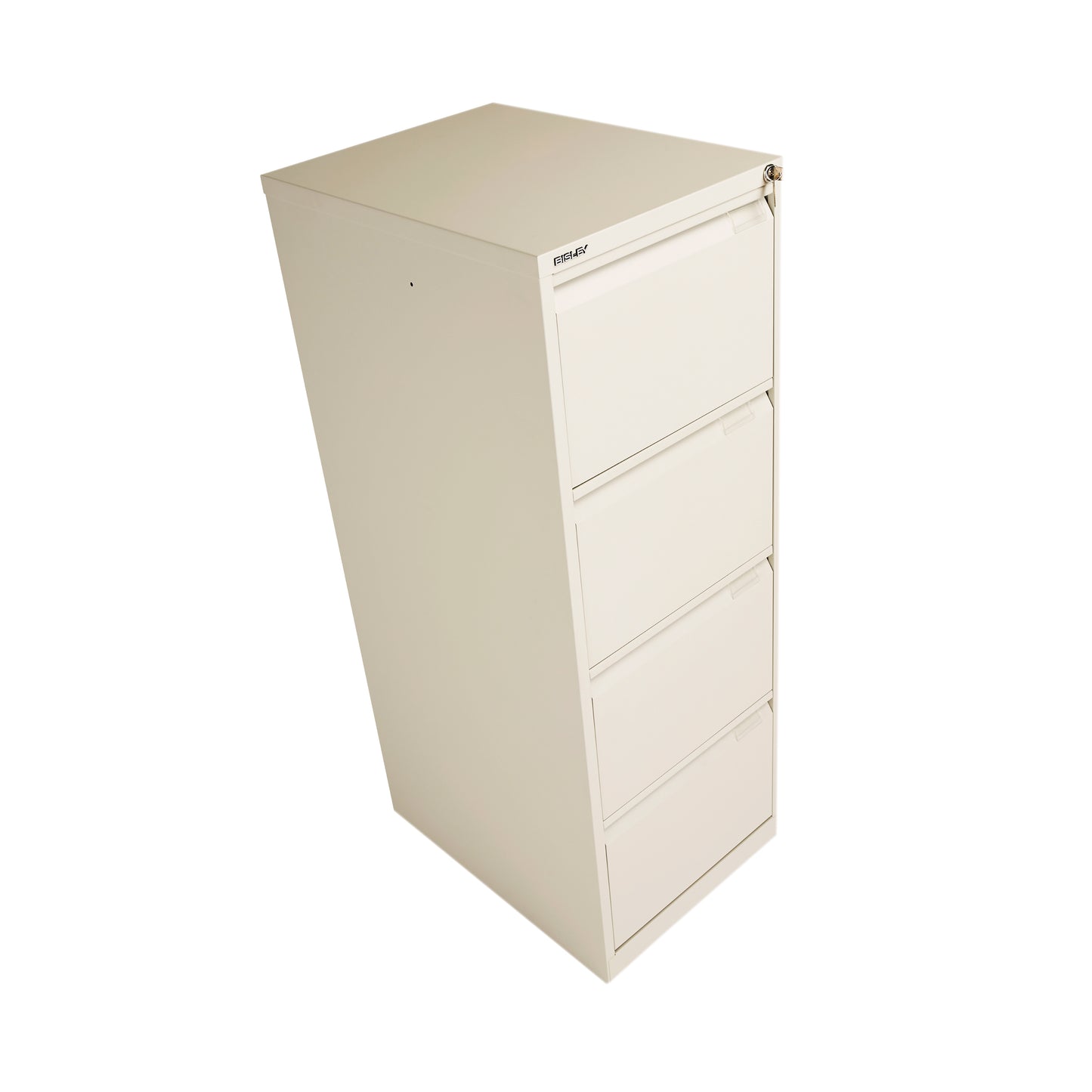 Bisley 4 Drawer Filing Cabinet Lockable 470x622x1321mm Chalk BS4E/CHK