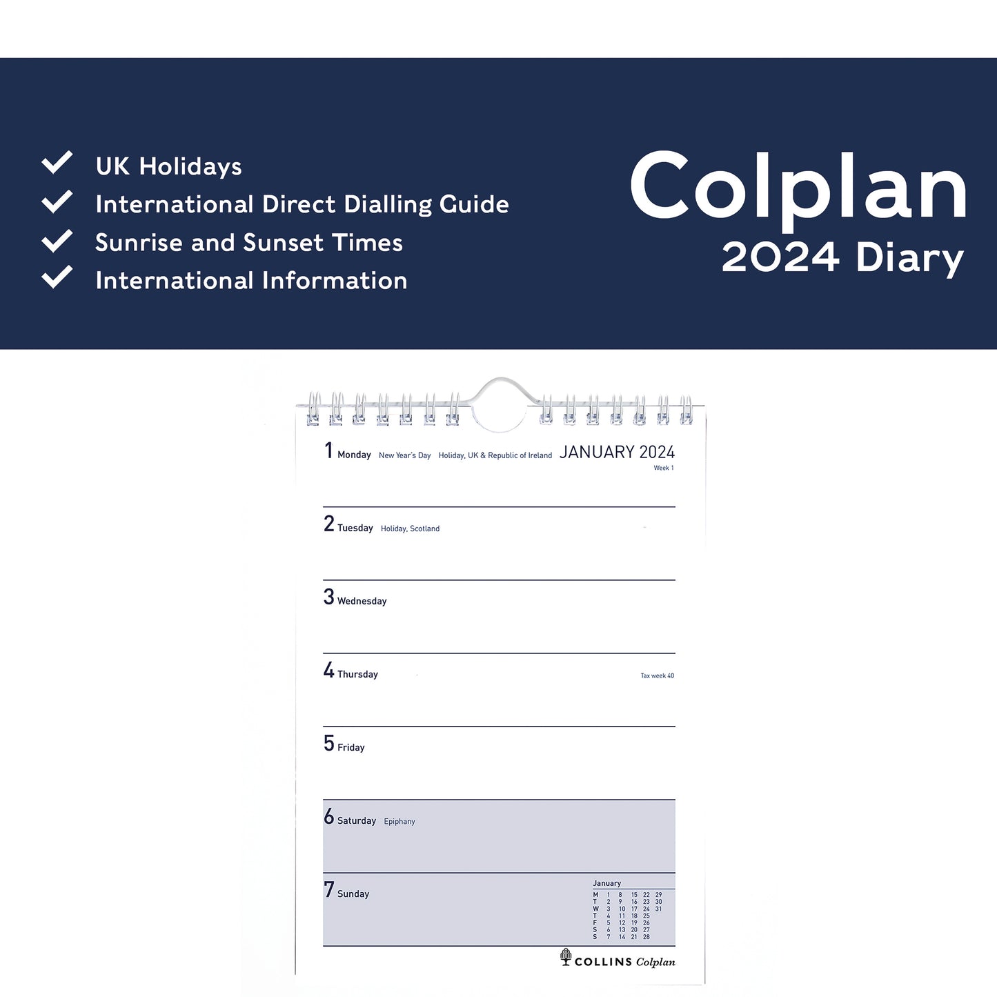 Collins Weekly Notebook Diary 2024 6024