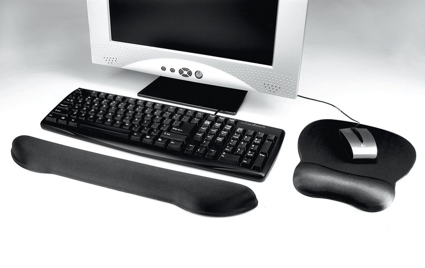 Contour Ergonomics Memory Foam Mouse Mat Wristrest Black CE77698