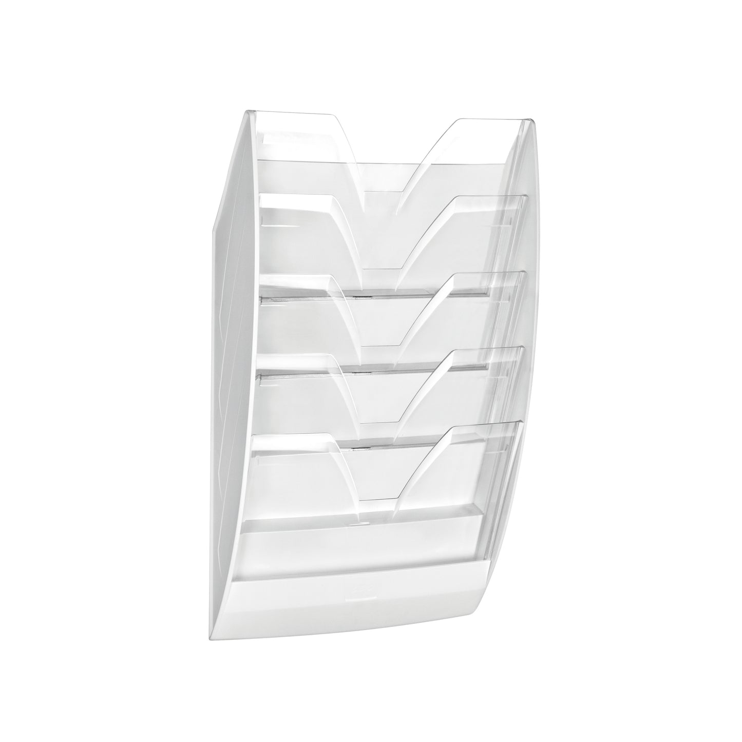 CEP Wall File 5 Compartment White/Crystal 154WHITE