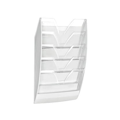 CEP Wall File 5 Compartment White/Crystal 154WHITE