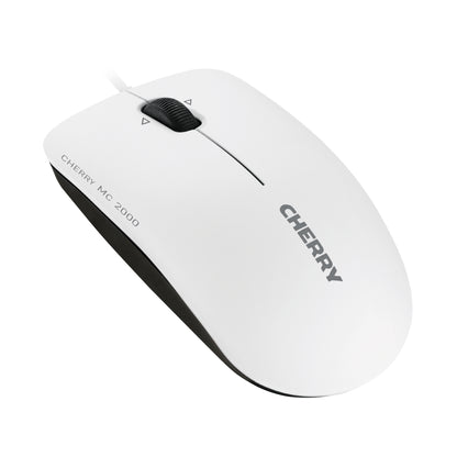 Cherry MC 2000 USB Wired Infra-red Mouse With Tilt Wheel Technology Pale Grey JM-0600-0