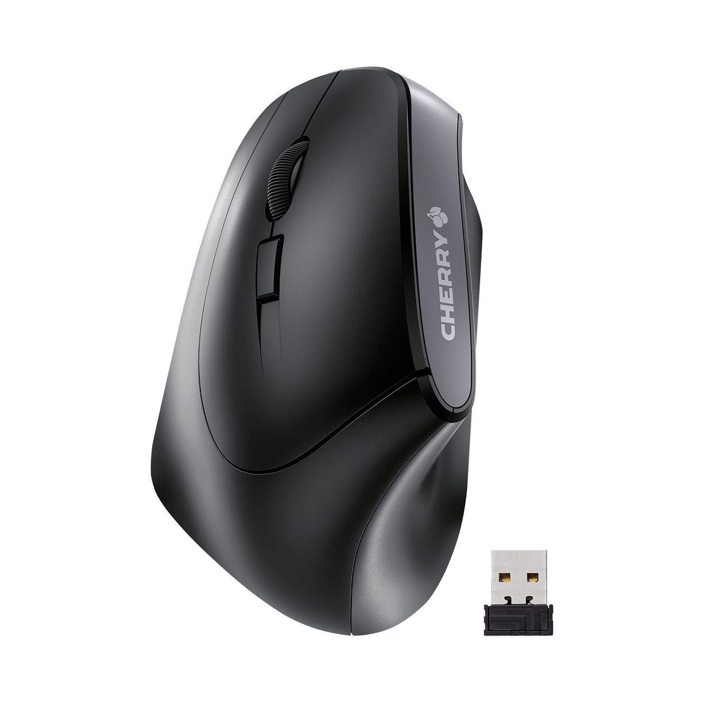 Cherry MW 4500 USB Wireless Vertical Mouse Left Hand 6 Buttons Scroll Wheel Black JW-4550