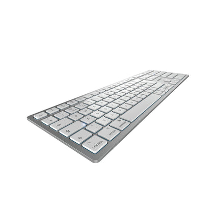 Cherry KW 9100 Slim Wireless Keyboard for MAC QWERTY UK Silver/White JK-9110GB-1