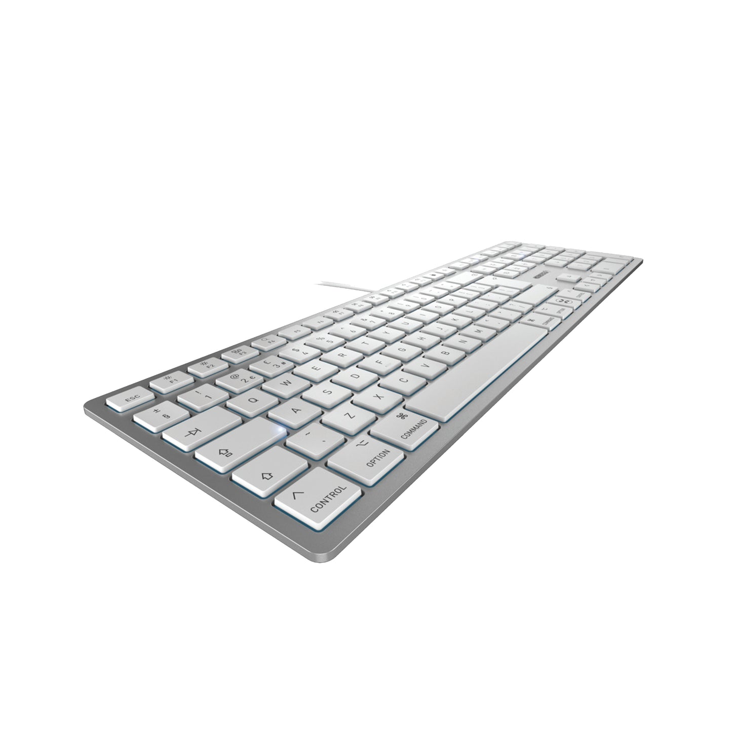 Cherry KC 6000C Slim Wired Keyboard for MAC USB QWERTY UK Silver/White JK-1620GB-1