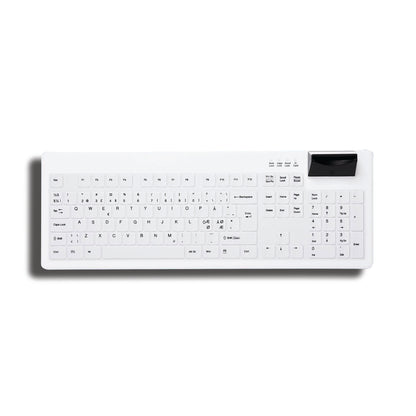 Cherry AKC8200 Hygiene Keyboard with Integrated Smartcard Reader White AKC8200FUVBW/UK