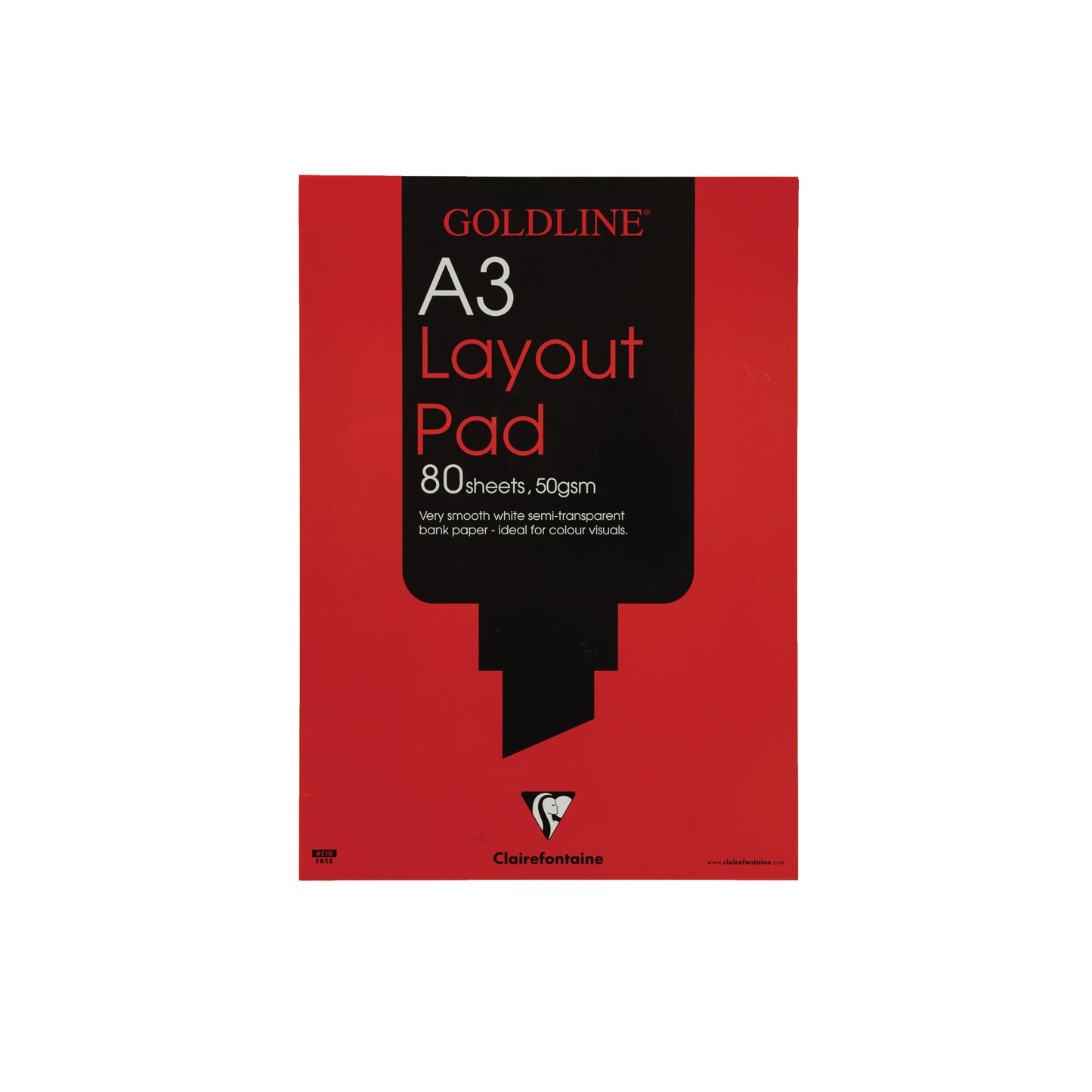 Clairefontaine Goldline A3 80 Sheet 50gsm Acid-Free Paper Layout Pad GPL1A3