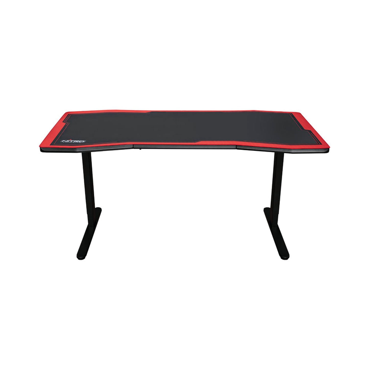 Nitro Concepts D16M Gaming Desk Height Adjustable 1600x800x725-825mm Carbon Red GC-053-NR