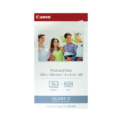 Canon KP-36IP Colour Ink + 100 x 148 mm Paper Set, 36 Sheets