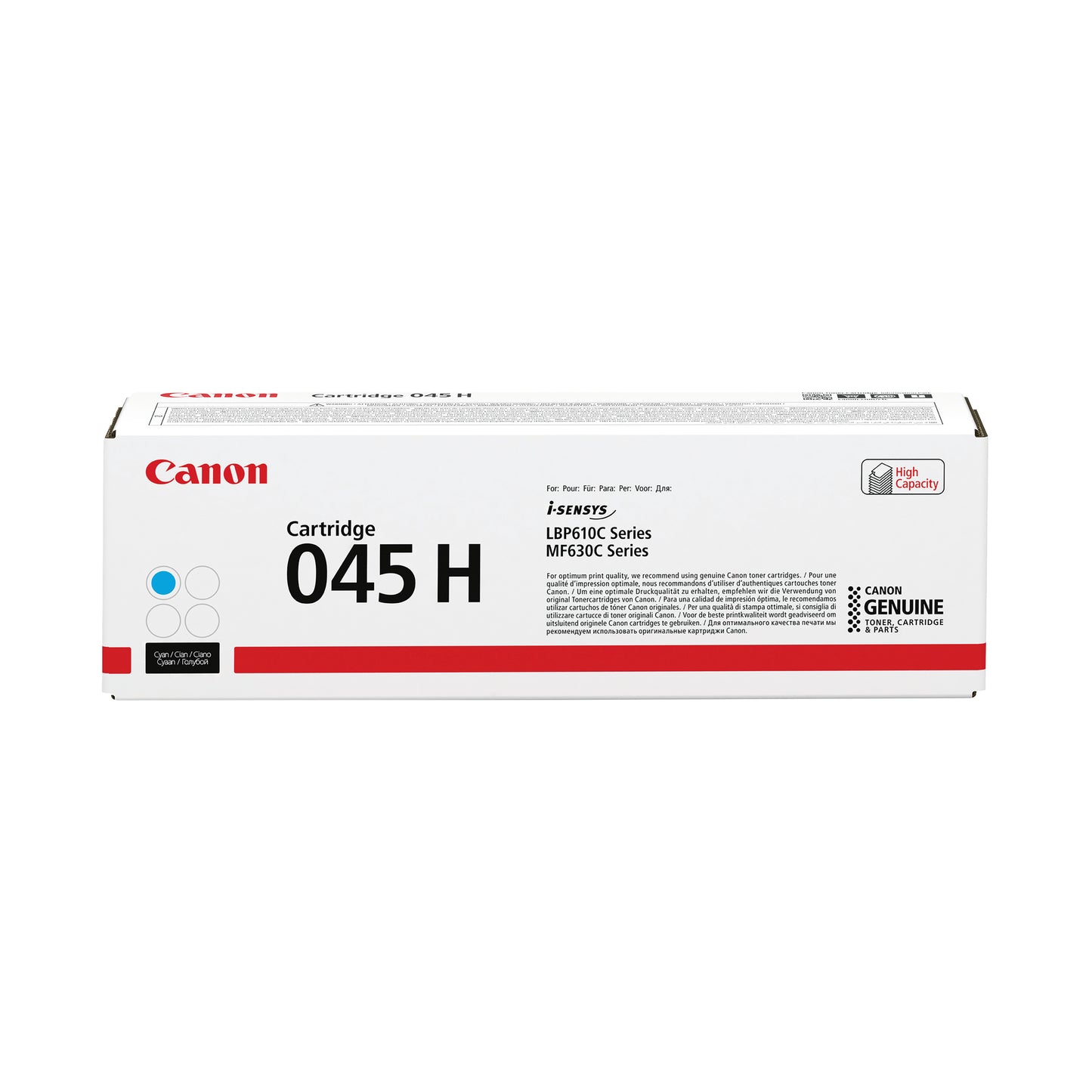 Canon 045H Toner Cartridge High Yield Cyan 1245C002