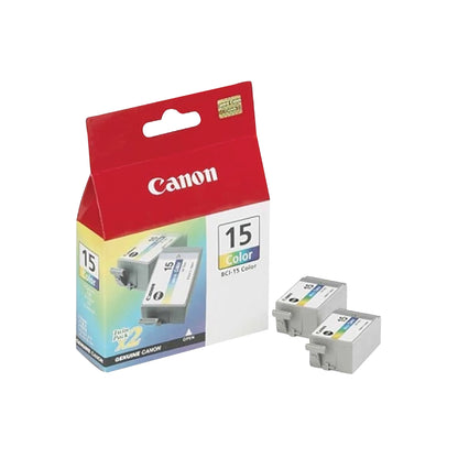 Canon BCI-15 Inkjet Cartridge Twin Pack Tri-Colour Cyan/Magenta/Yellow 8191A002