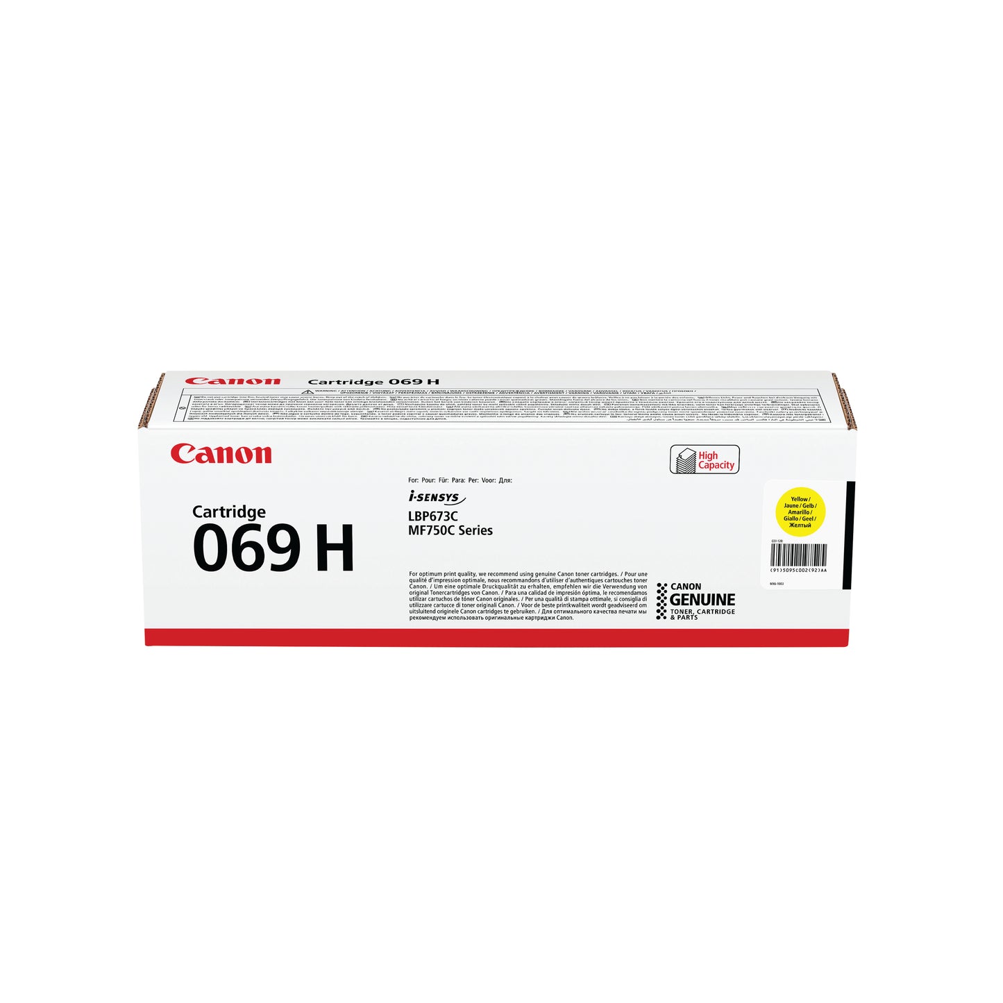 Canon 069H Toner Cartridge High Yield Yellow 5095C002