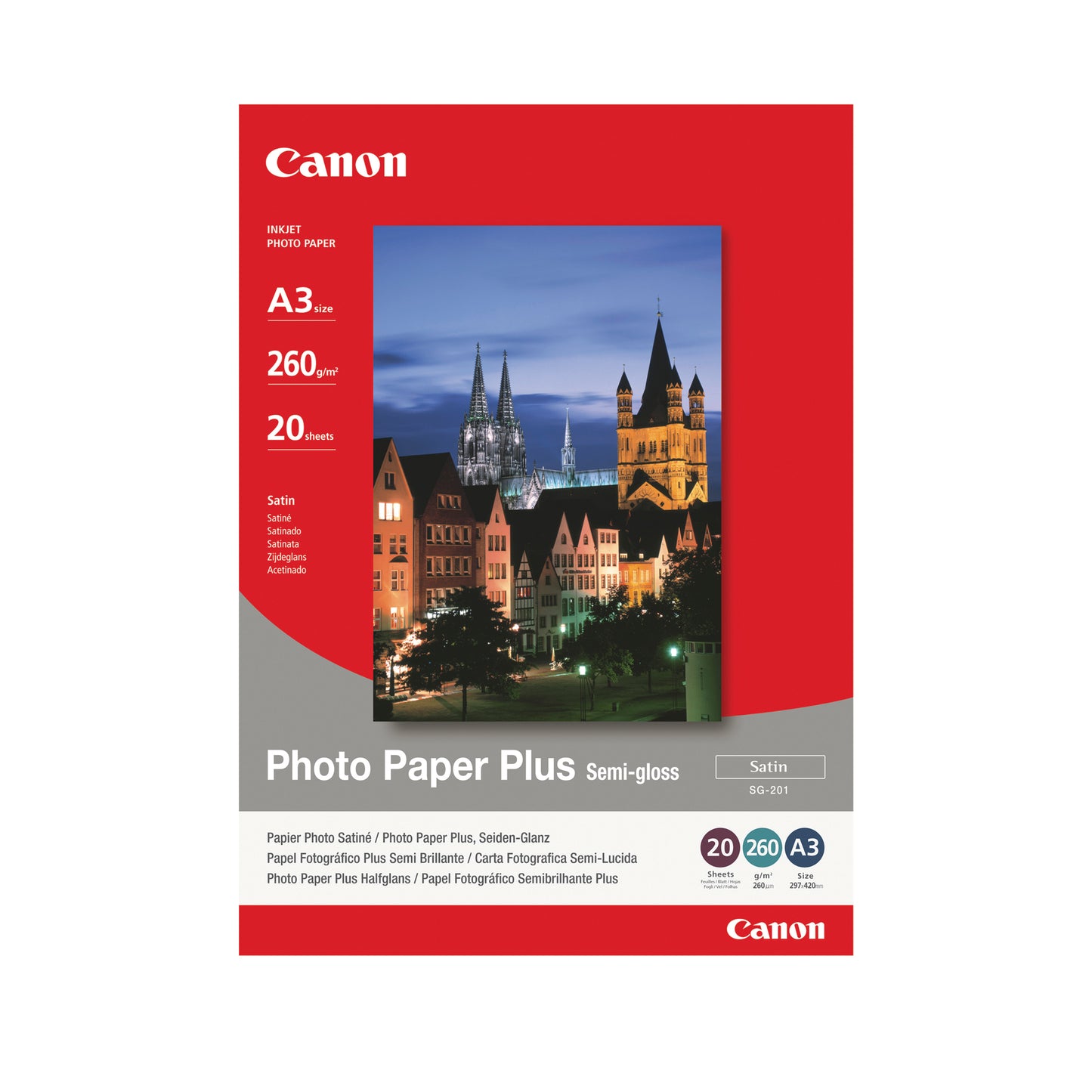 Canon SG-201 Semi-Gloss Photo Paper Plus A3 - 20 Sheets