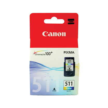 Canon CL-511 Inkjet Cartridge Tri-Colour Cyan/Magenta/Yellow 2972B001