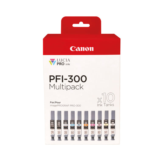 Canon PFI-300 Ink Cartridges Multipack Assorted (Pack of 10) 4192C008