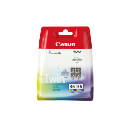 Canon CLI-36 Inkjet Cartridge Twin Pack Colour 1511B025