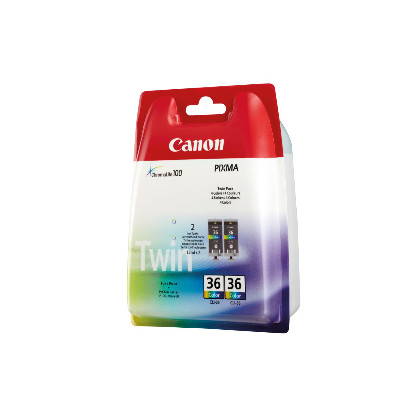 Canon CLI-36 Inkjet Cartridge Twin Pack Colour 1511B025