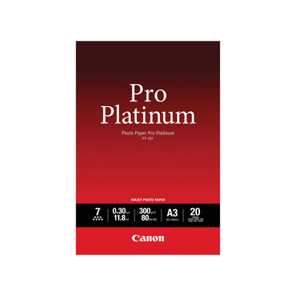 Canon PT-101 Pro Platinum Photo Paper A3 - 20 Sheets