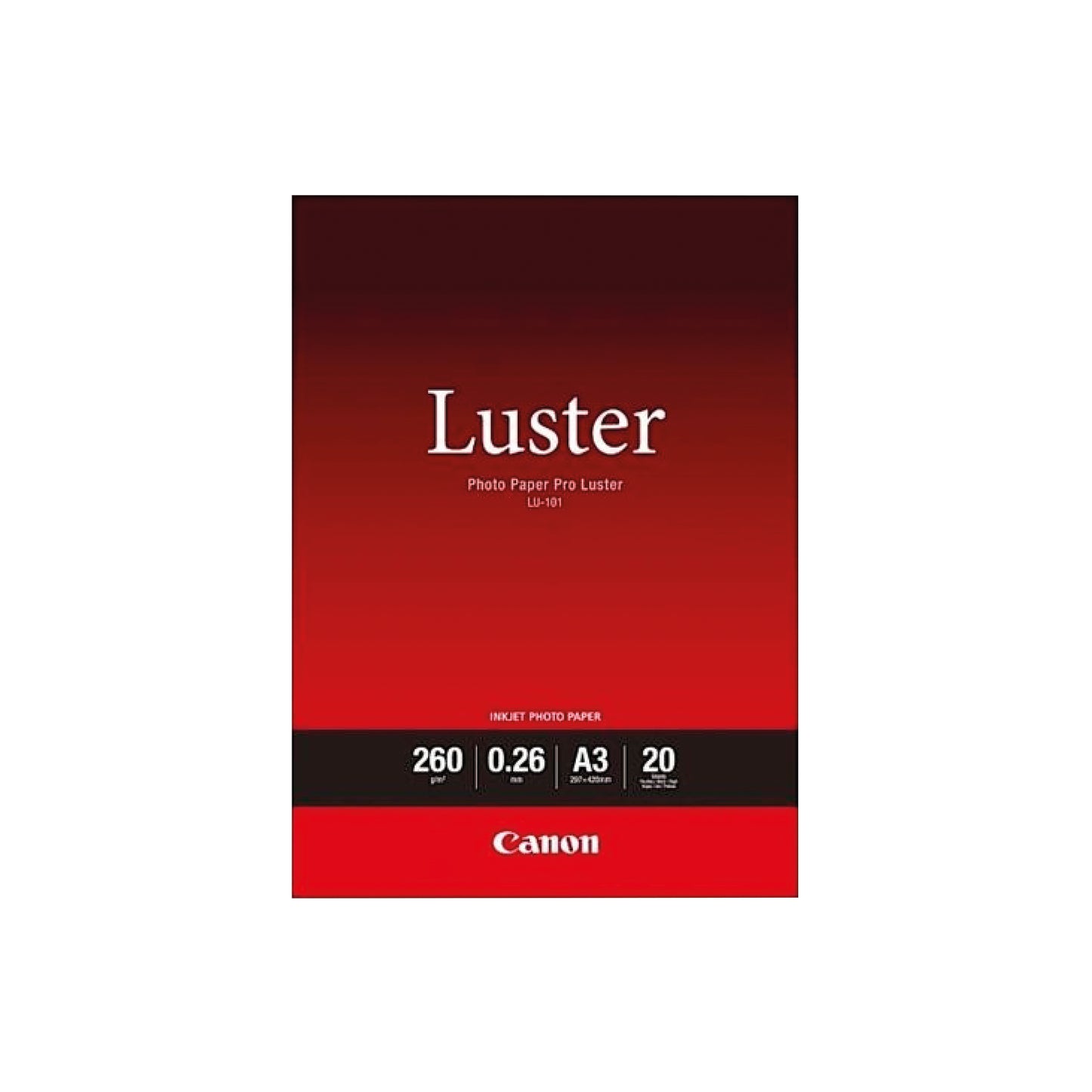Canon A3 Pro Luster Photo Paper (20 Pack) 6211B007