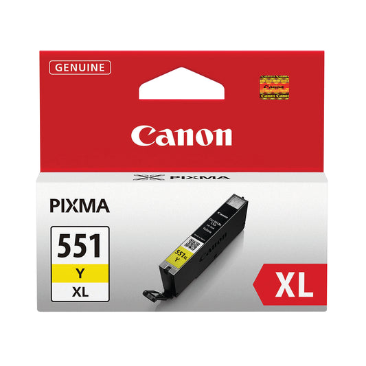 Canon CLI-551XLY Inkjet Cartridge High Yield Yellow 6446B001