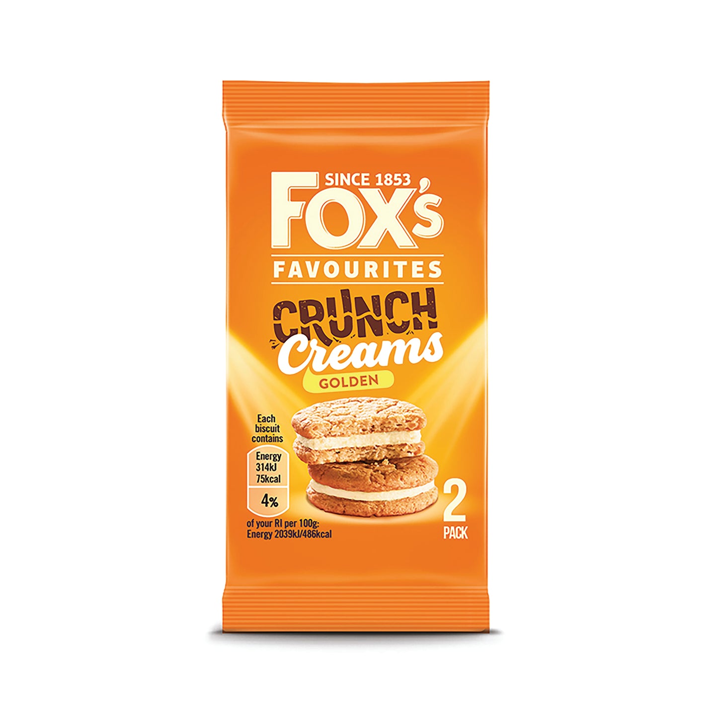Fox's Crunch Creams Golden Biscuits Twin Packs 30g (Pack of 48) 938156