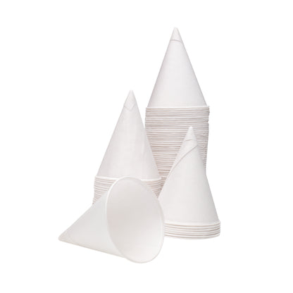 4Oz Water Drinking Cone Cup White (Pack of 5000) ACPACC04