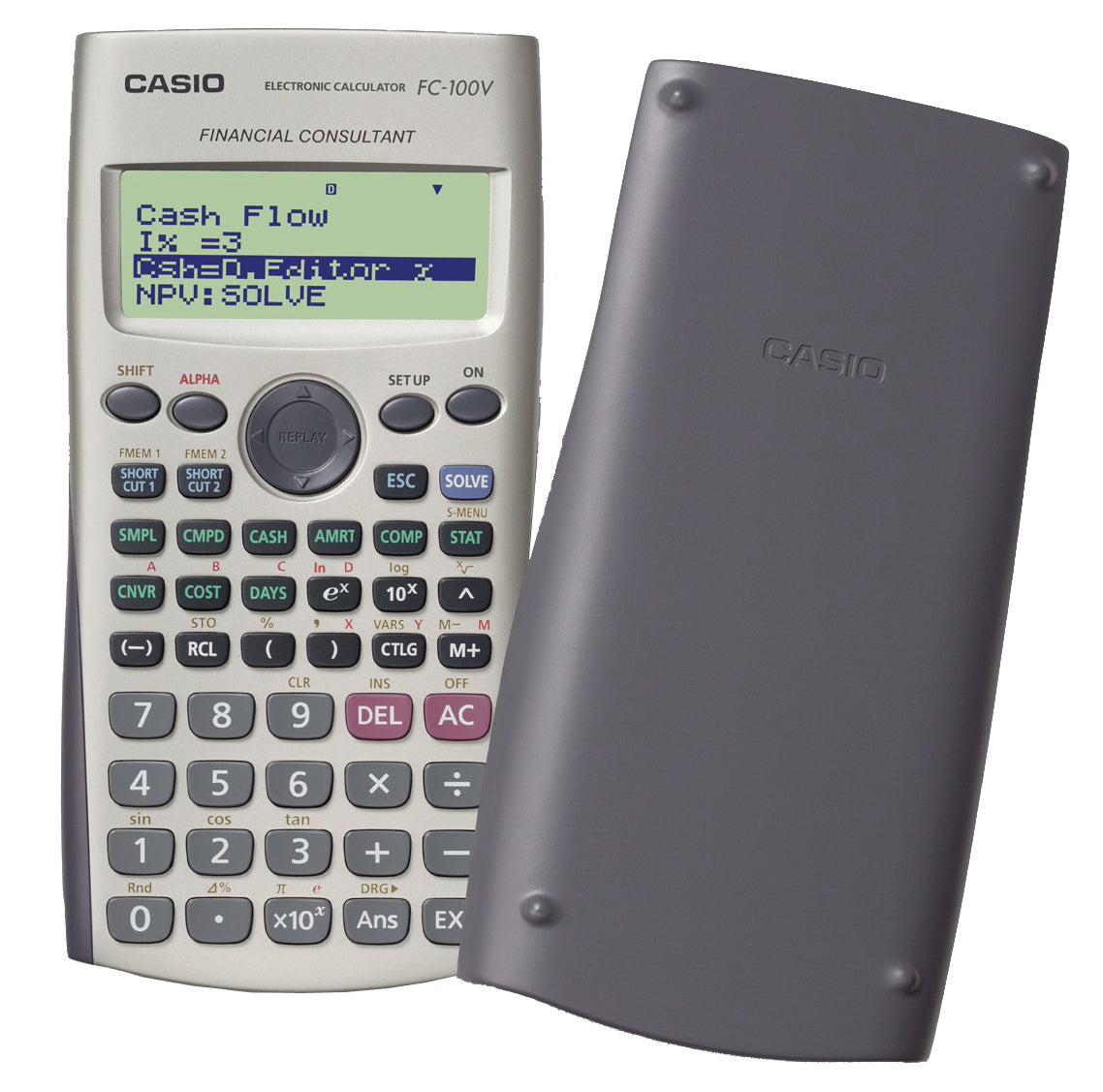Casio 12-Digit Silver Financial Calculator FC-100V-UM
