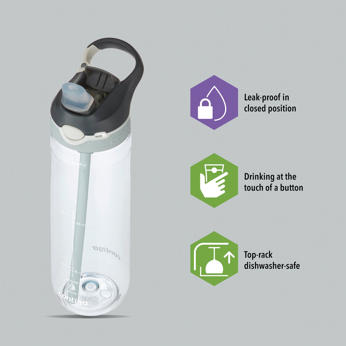 Contigo Ashland Autospout Triton Bottle 24oz/720ml Macaroon 2191384