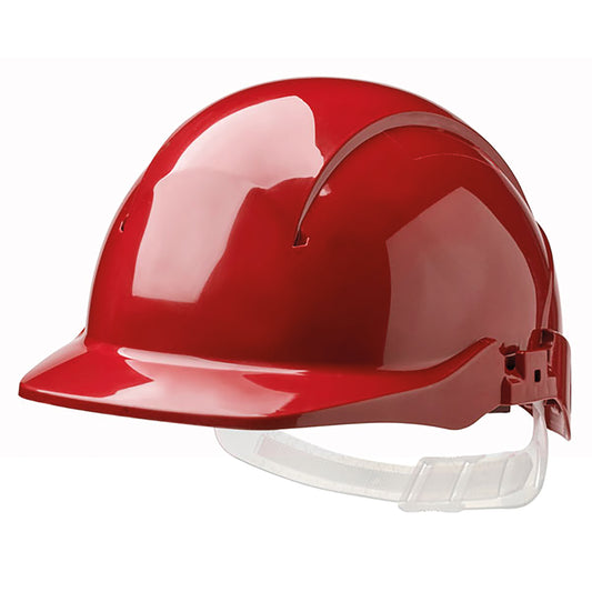 Centurion Concept Core Full Peak Slip Ratchet Vented Safety Helmet Red