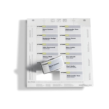 Durable Badgemaker Insert Sheets 40x75mm (Pack of 240) 1453/02