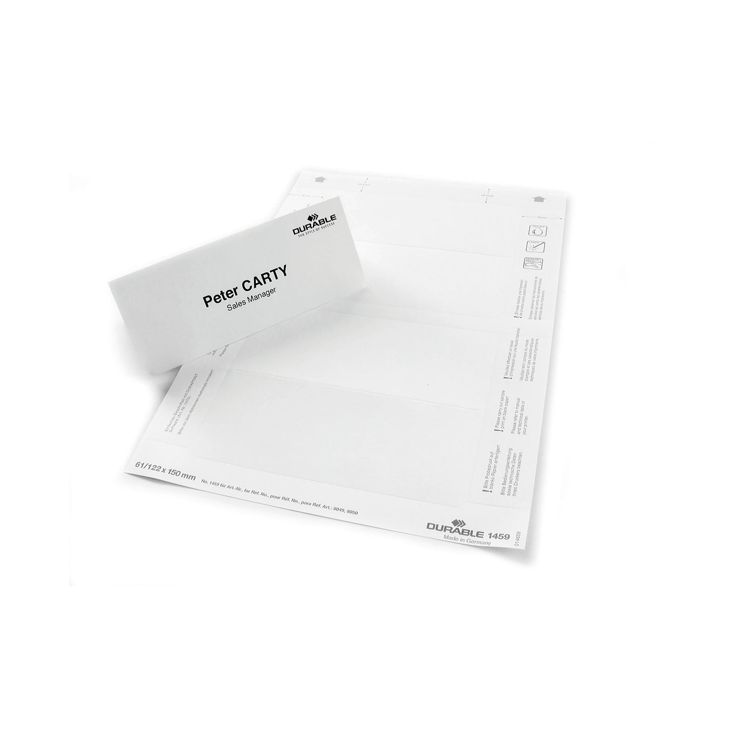 Durable Insert Sheets 61x150mm (Pack of 40) 1459/02