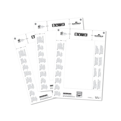 Durable Badgemaker Insert Sheets 61/122x210mm 150gsm White (Pack of 20) 146002